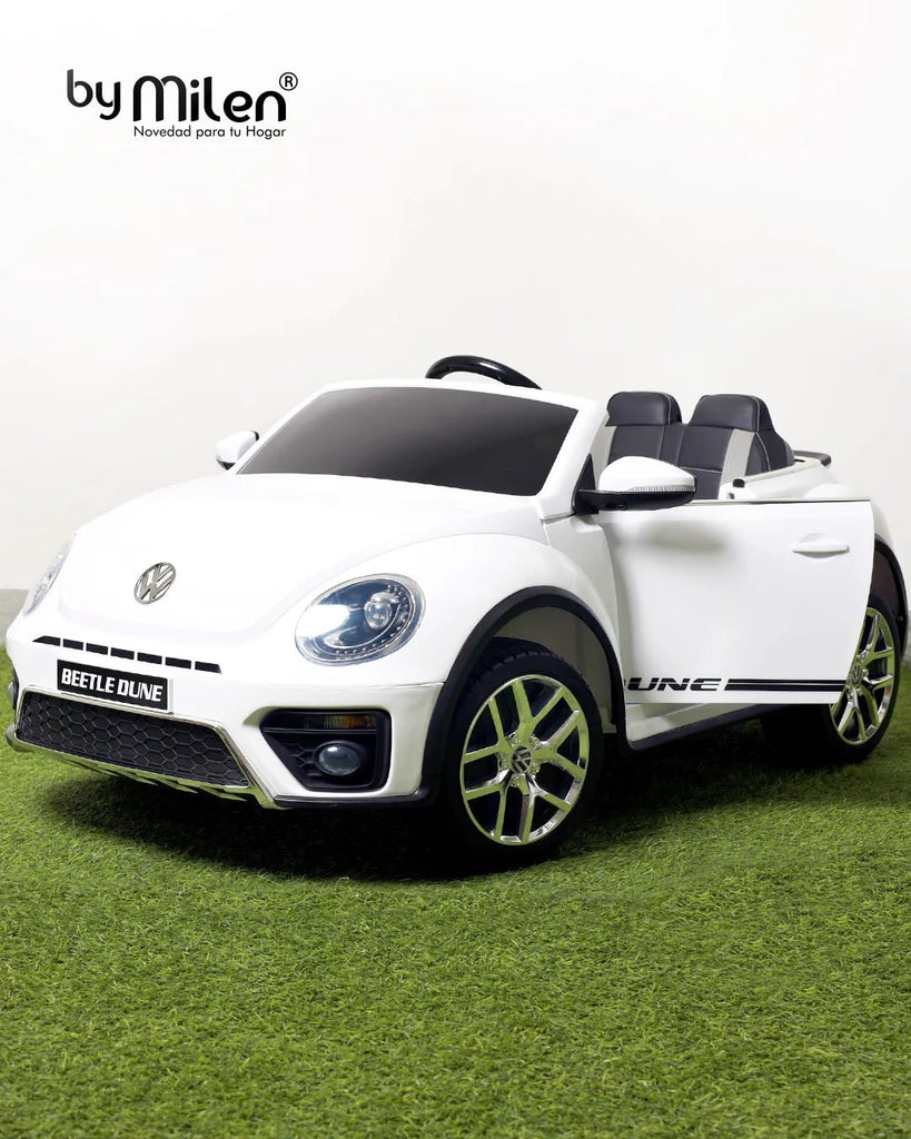 Carro Eléctrico para niño Automóvil Volkswagen Beetle dune Blanco