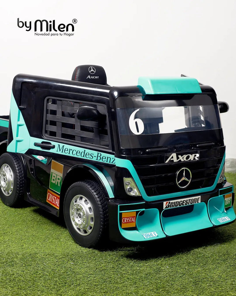 Carro Eléctrico para niño Mula Mercedes Benz Axor  Negro