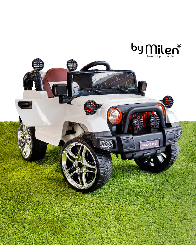 Carro Eléctrico para niño Campero Jeep Little Blanco