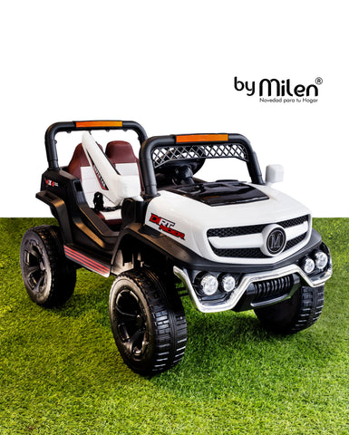 Carro Eléctrico para niño Campero ATV Dirt Rider Blanco