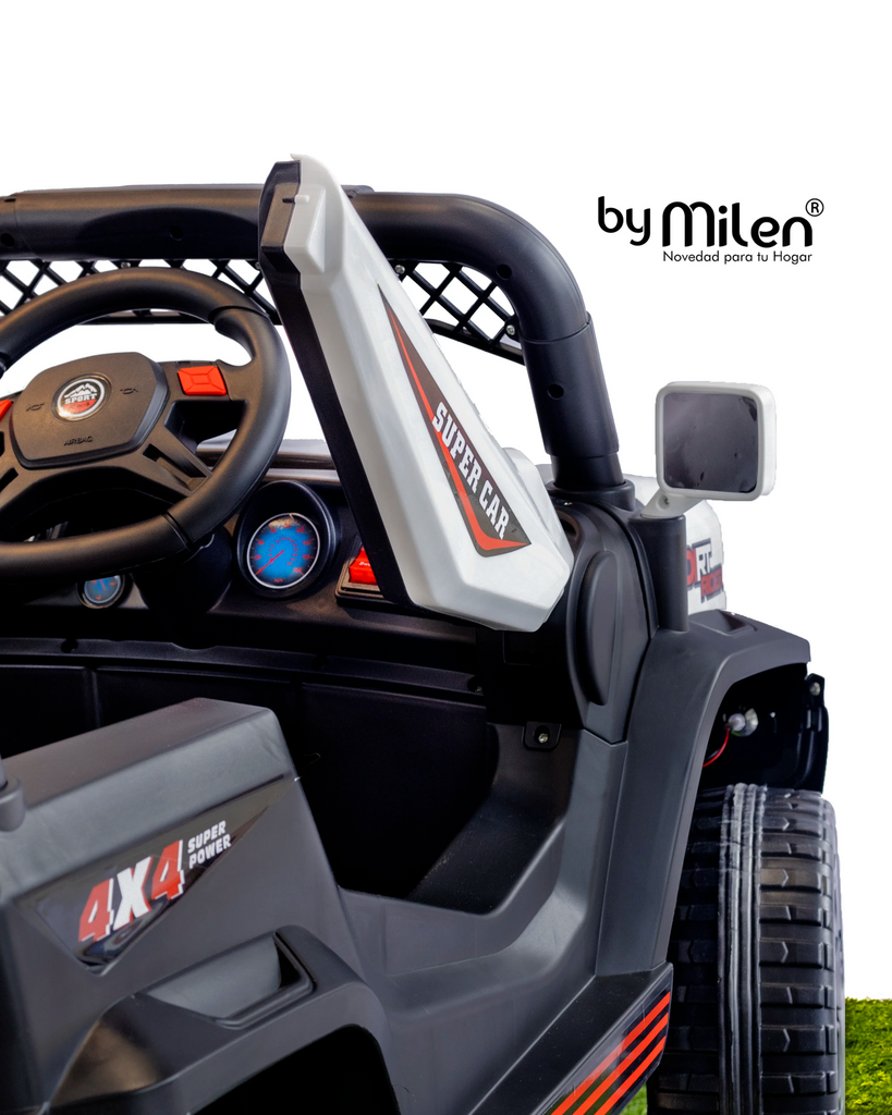 Carro Eléctrico para niño Campero ATV Dirt Rider Blanco