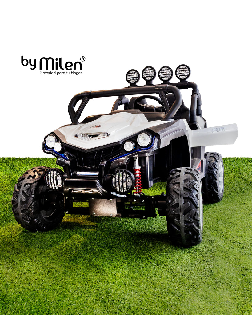 Carro Eléctrico para niño Buggy Atv Full lights Blanco